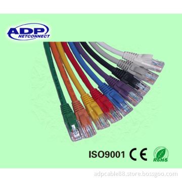 Colorful Jacket Cat5e Patch Cord Cable 24AWG/4pr Stranded Conductor
